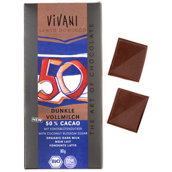 Темный молочный шоколад (50% какао), 80 г