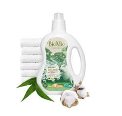 BIO-SOFT Экологичный кондиционер для белья с эфирным маслом эвкалипта и экстрактом хлопка , 1500 мл (50 стирок)