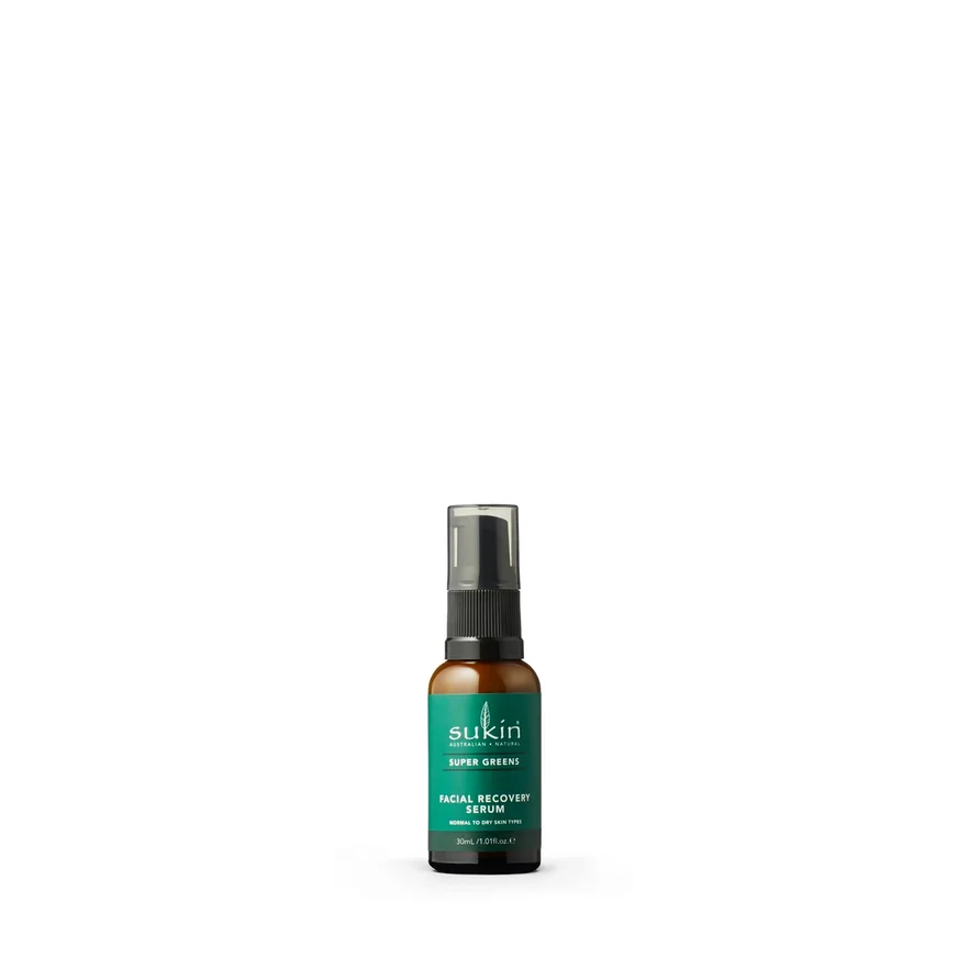 Восстанавливающая сыворотка для  лица - Sukin Super Greens Facial Recovery Serum, 30 мл