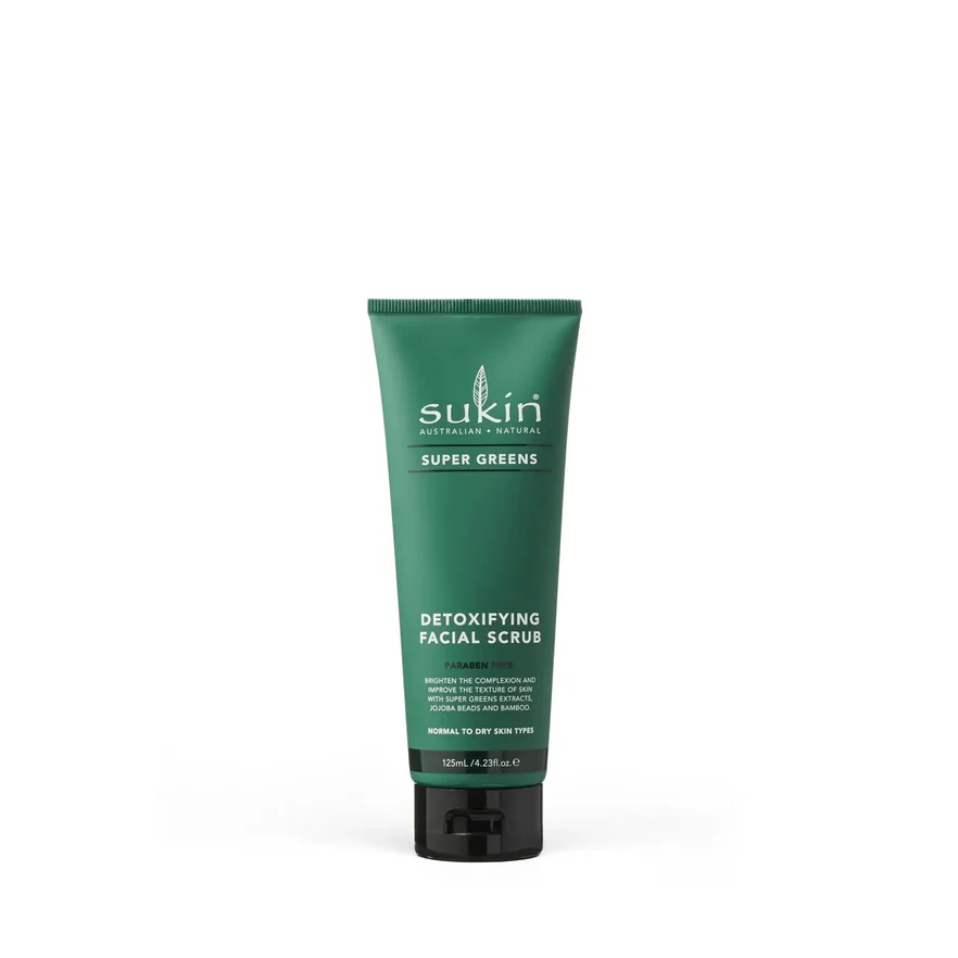 Детокс-скраб для лица - Sukin Super Greens Detoxifying Facial Scrub, 125 мл